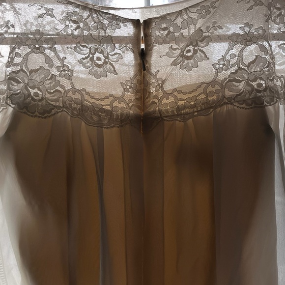 Vintage Jessica McClintock Short Ivory Dress Size 12 ,Court House Wedding Dress - Picture 3 of 16